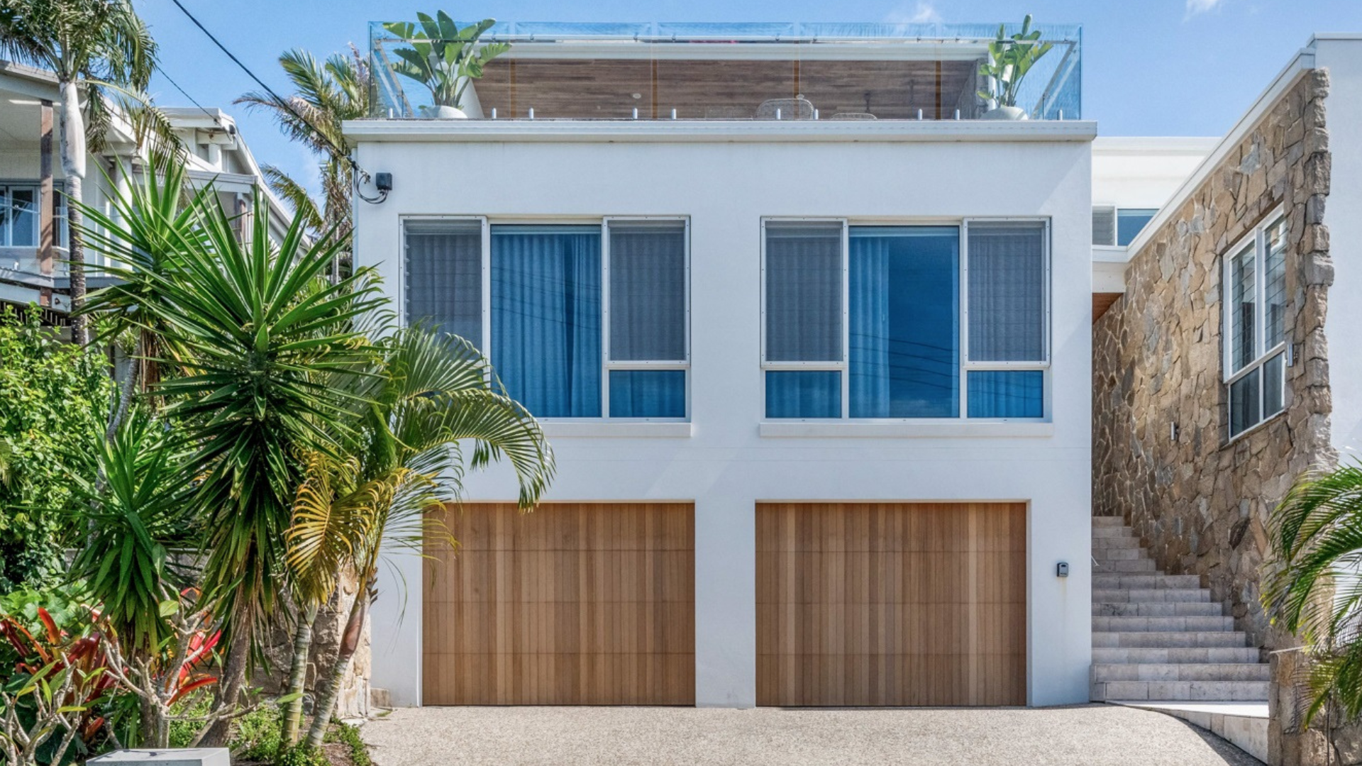 Custom designer timber garage door